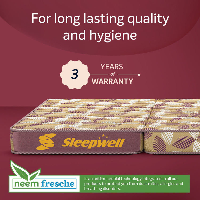 Sleepwell Tarang Foldable Mattress Tri fold Budget friendly Medium firm Mattress 2 inch Double PU Foam Mattress Price in India Buy Sleepwell Tarang Foldable Mattress Tri fold Budget friendly Medium fi...