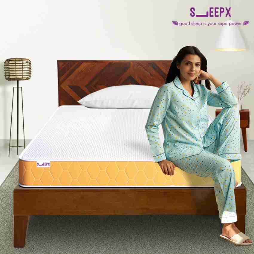 Sleepwell Dual Medium Soft Hard 5 inch Single High Density HD Foam Mattress