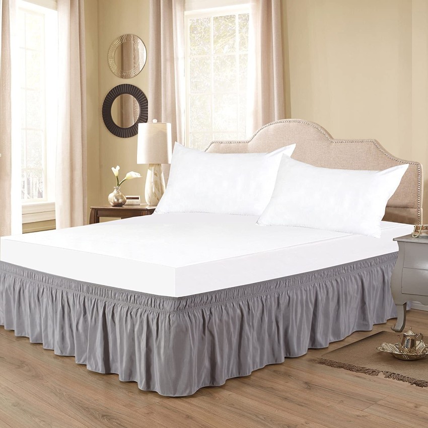 LNT Fitted Single Size Bed Skirt Price in India  Buy LNT Fitted Single  Size Bed Skirt online at Flipkartcom
