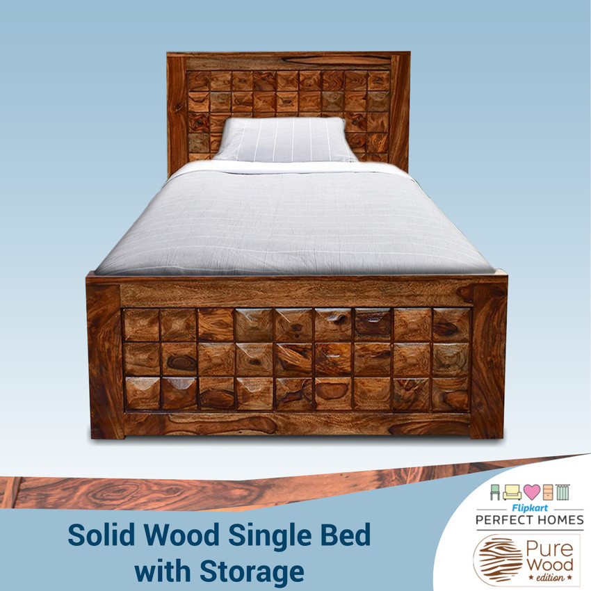 Flipkart Perfect Homes Sheesham Rosewood Solid Wood Single Box Bed Price in India Buy Flipkart Perfect Homes Sheesham Rosewood Solid Wood Single Box Bed online at Flipkart