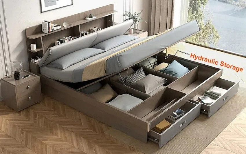 Royal oak king size bed with hydraulic shop storage
