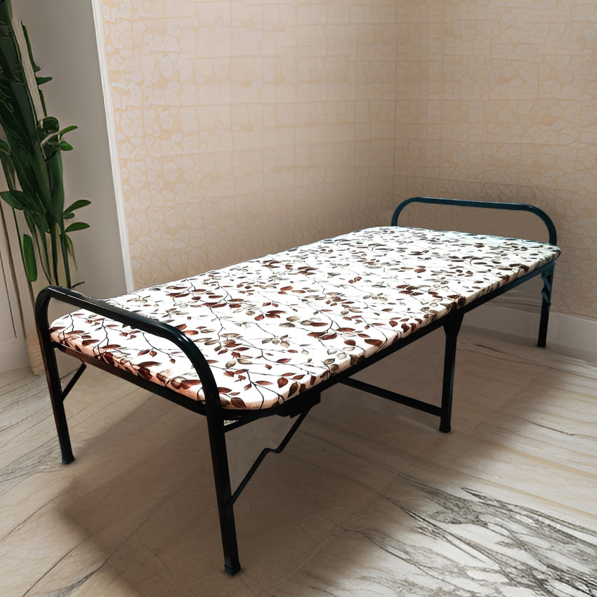 Furniyam folding bed single 2.5 x 6 ft Metal Single Bed Price in India Buy Furniyam folding bed single 2.5 x 6 ft Metal Single Bed online at Flipkart