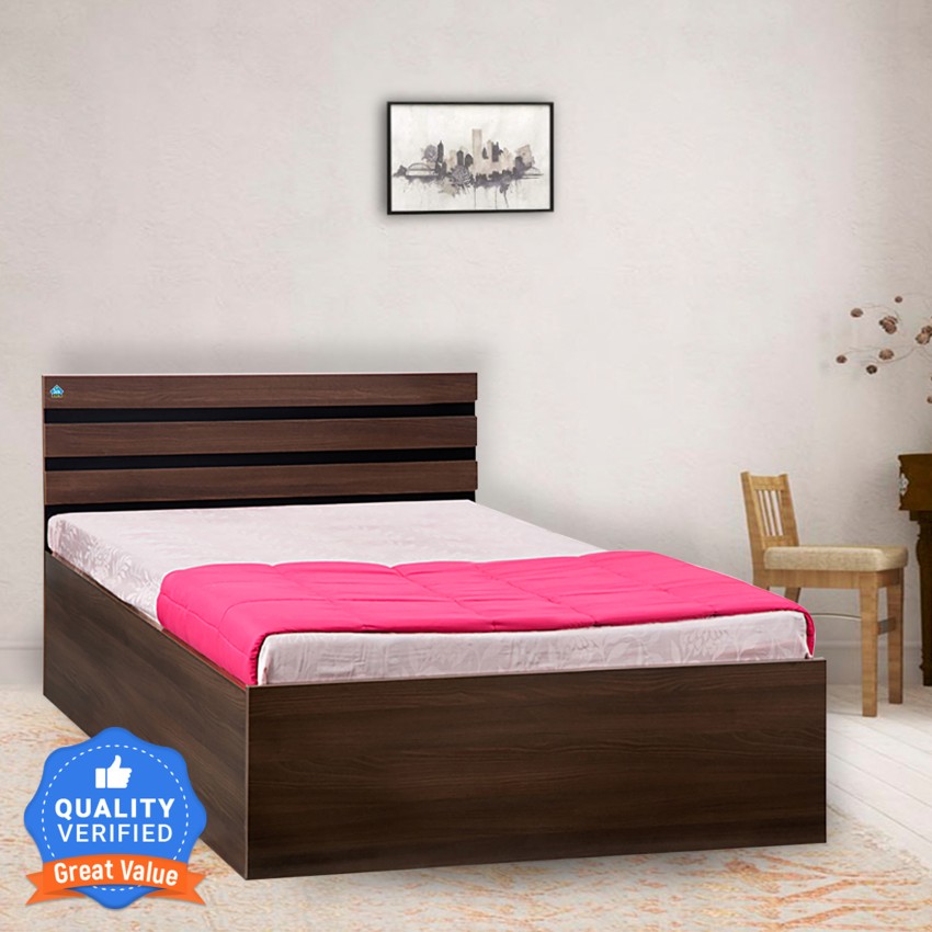 Delite Kom Cocoa Engineered Wood Single Box Bed Price in India