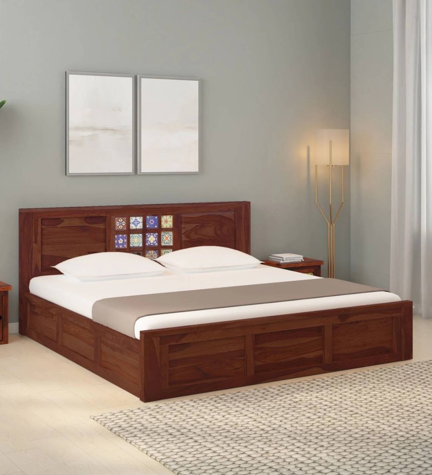 Wood double online bed price