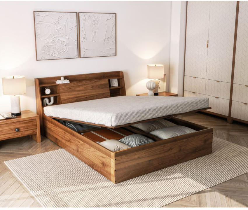 Wakefit Leo Engineered Wood Queen Hydraulic Bed Price in India