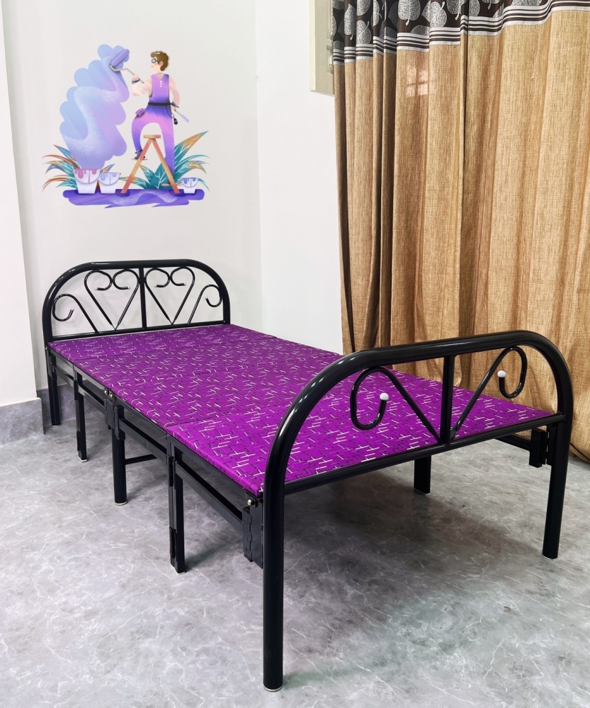 Sahni Furniture Folding Bed with mattress attached for sleeping Metal Single Bed Price in India Buy Sahni Furniture Folding Bed with mattress attached for sleeping Metal Single Bed online at Flipkart....