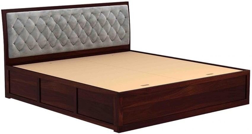 Flipkart Perfect Homes Bed with Storage Wooden Double Bed Cot Bed with Box Storage Solid Wood King Box Bed