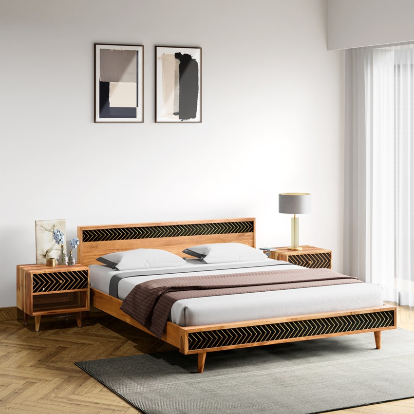 Godrej teak on sale wood bed