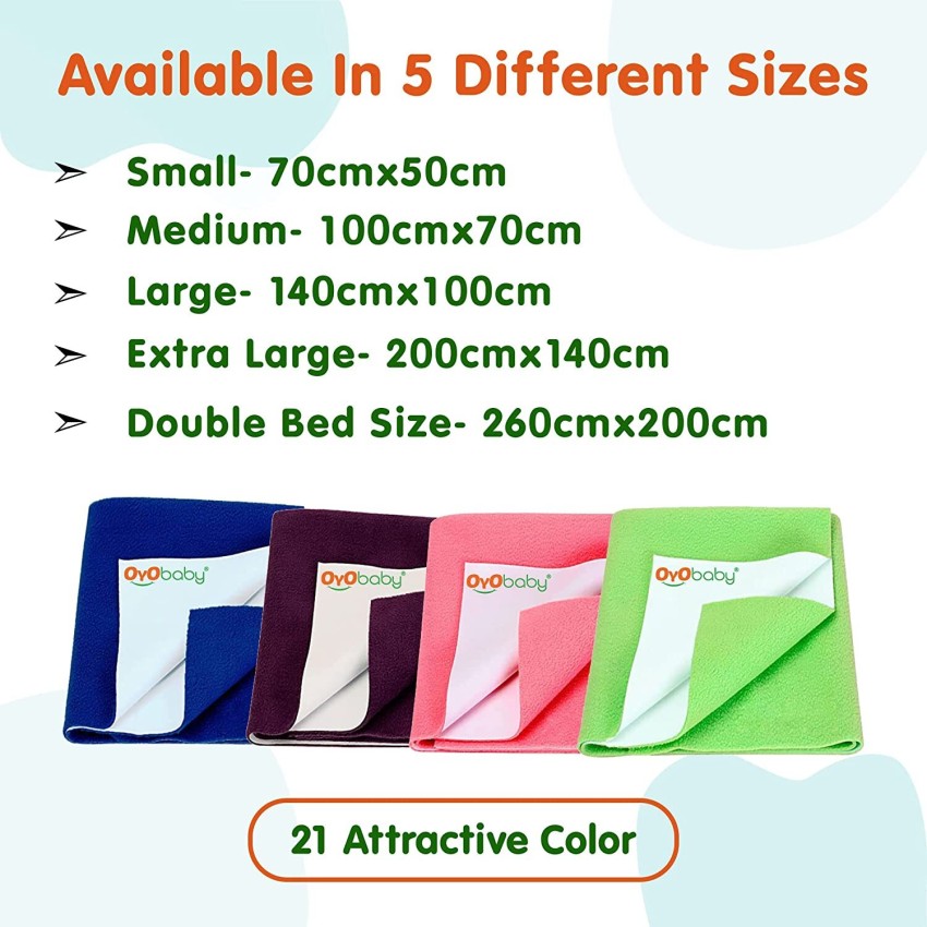 OYO Baby Dry sheet Waterproof Baby Bed Protector /Reusable mat/ Waterproof  Baby Dry Sheet/ Baby Mats/