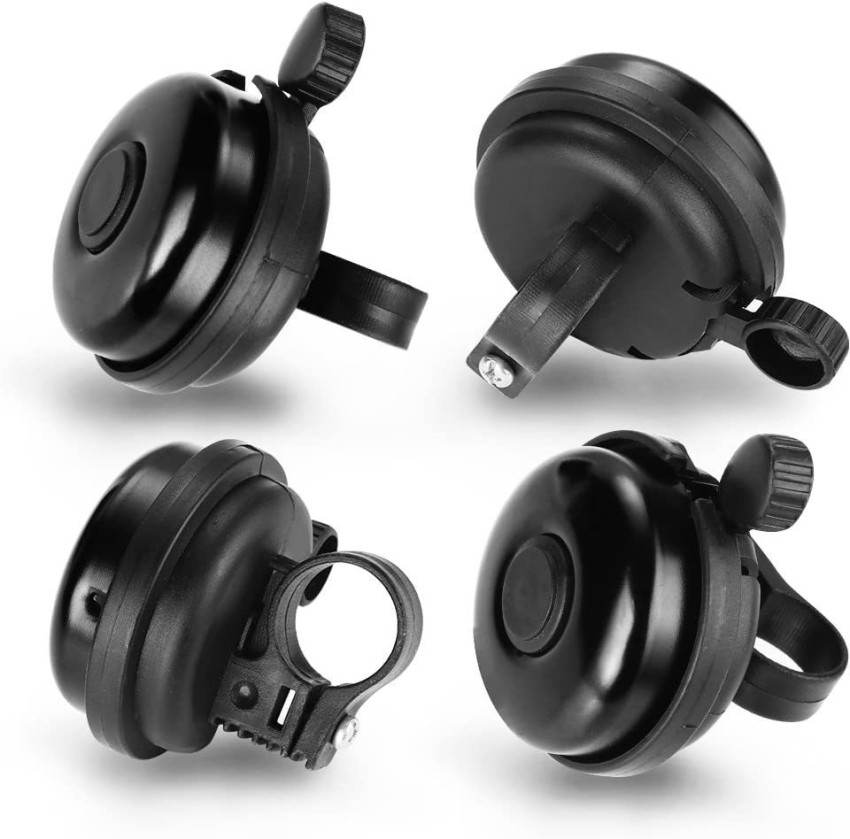 RIANZ Classic Black Bike Bell Aluminum Bicycle Bell Loud Crisp