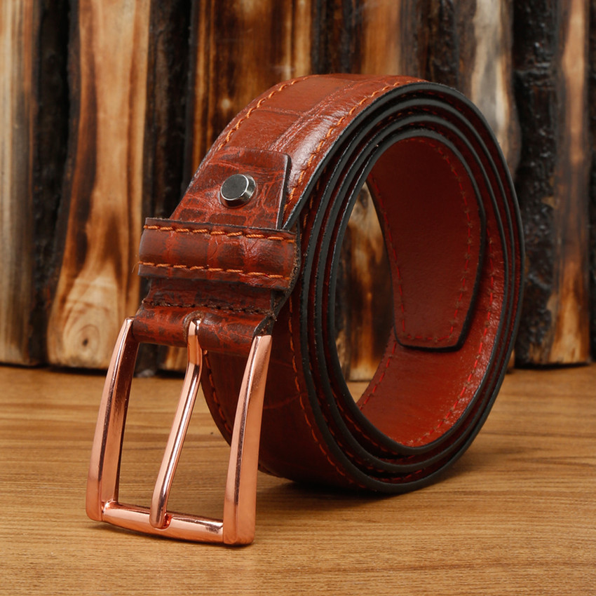 Formal brown leather belt hot sale