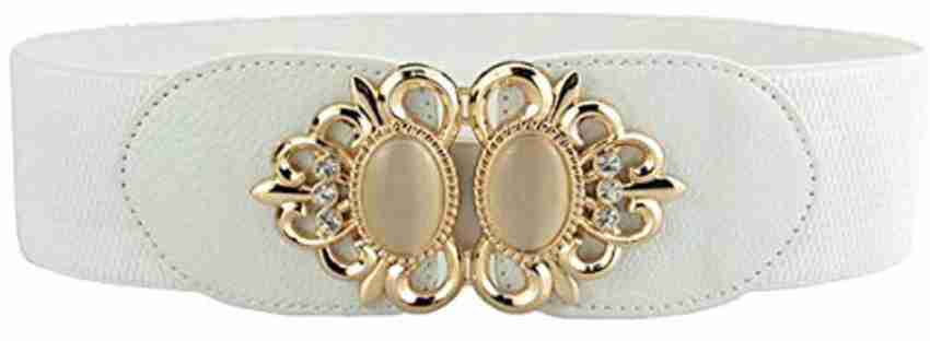 White fabric clearance belt womens