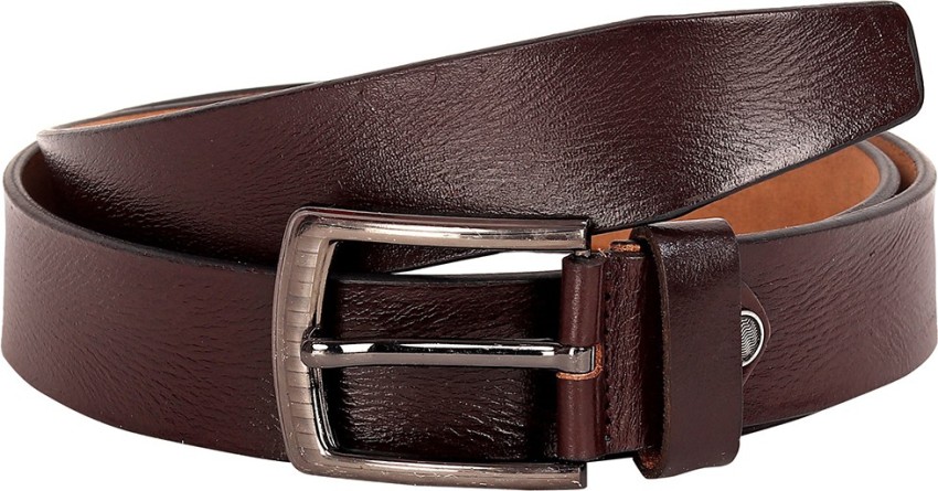 Leather World Formal Casual Brown Branded Stylish Genuine Leather Belts For  Men