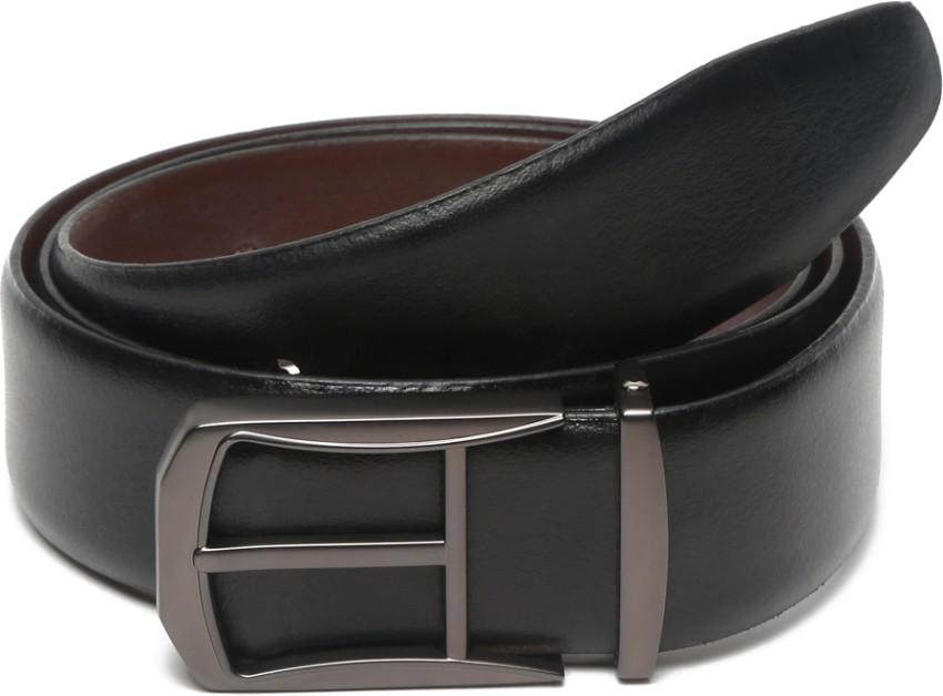 Teakwood Leathers Men Black Genuine Leather Belt Black - Price in