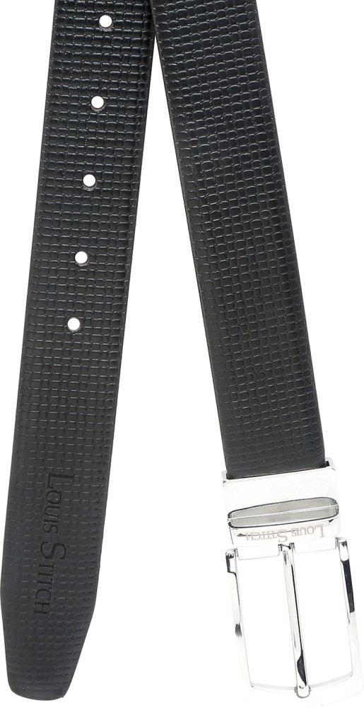 LOUIS STITCH Men Textured Leather Reversible Formal Belt