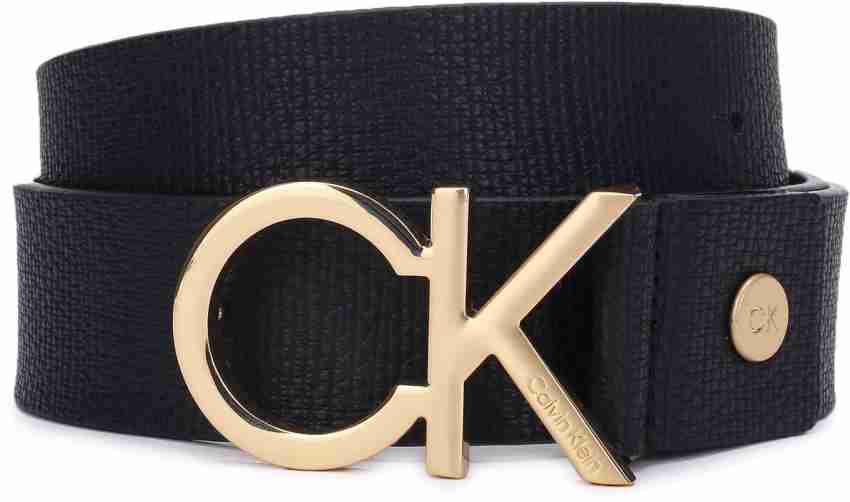 Calvin Klein Men Casual Black Synthetic Belt Black Price in India Flipkart