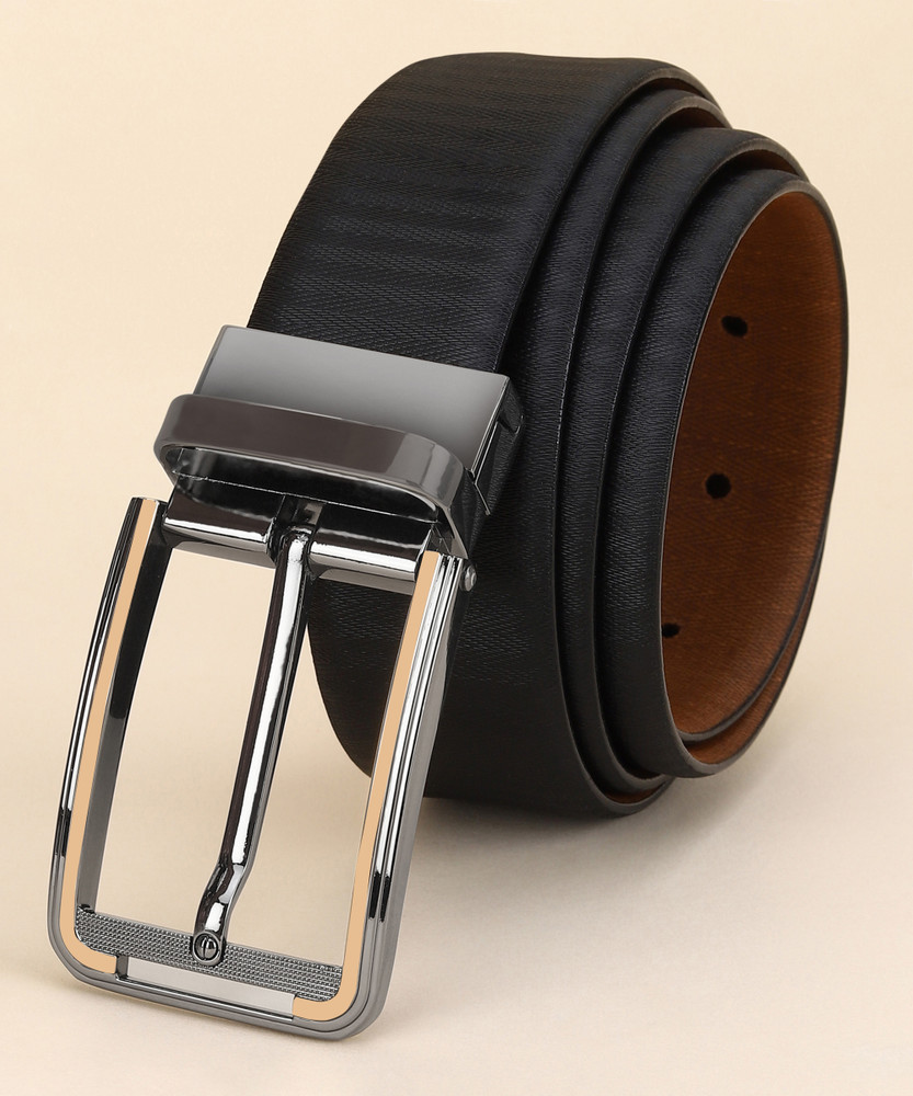 GIL Men Black Brown Genuine Leather Belt Black Brown Price in India Flipkart