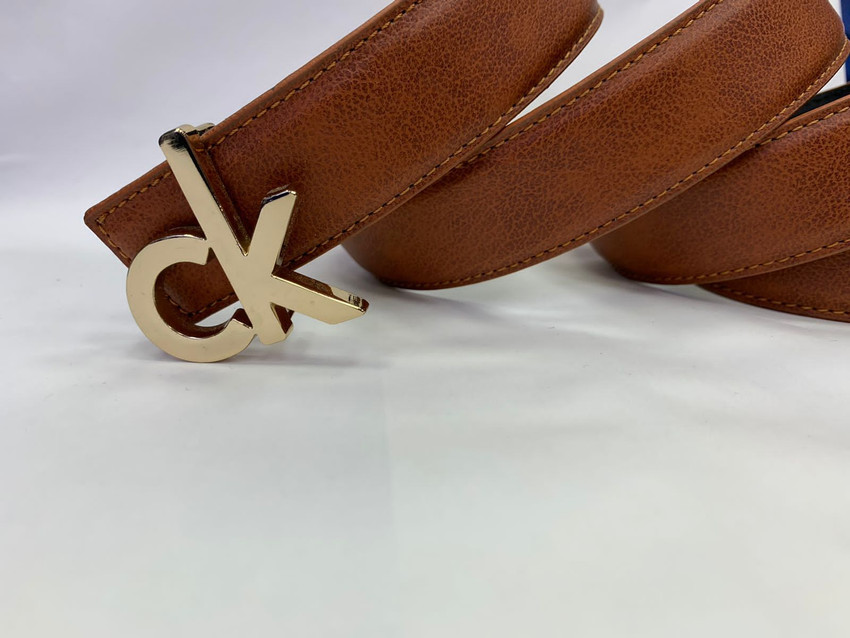 UNTRS Boys Girls Brown Genuine Leather Belt CK Brown Price in