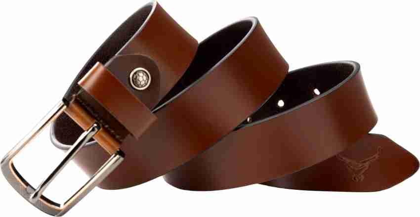 REDHORNS Men Casual Brown Genuine Leather Belt Tan - Price in