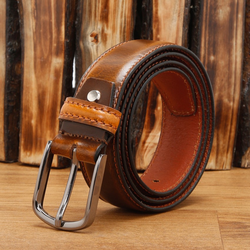 LOUIS STITCH Men Formal Brown Genuine Leather Belt British Brown - Price in  India