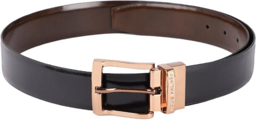 Louis Philippe Men Casual Black Genuine Leather Belt