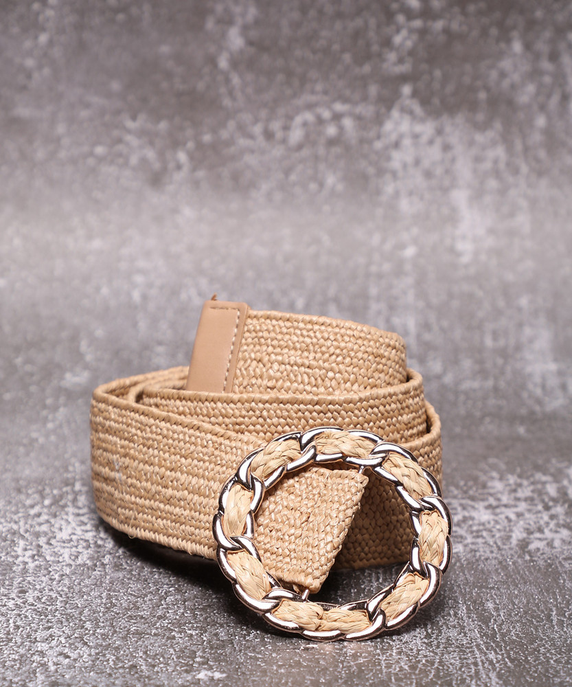 Haute Sauce Women Casual Beige Artificial Leather Belt Beige Price in India Flipkart
