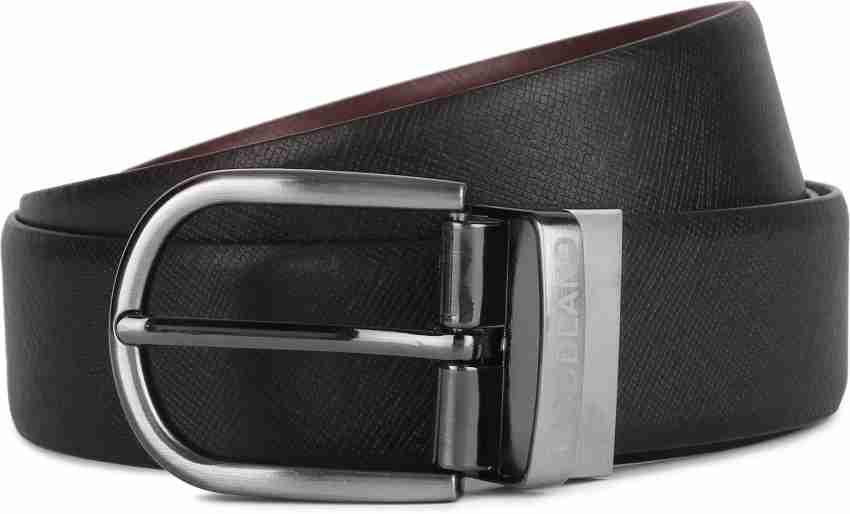 WOODLAND Men Casual Black, Brown Genuine Leather Reversible Belt