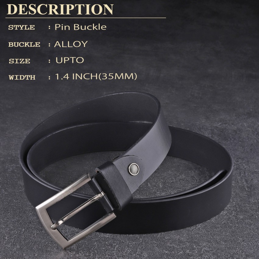 Roadster Men Formal, Casual, Party, Evening Black Genuine Leather Belt