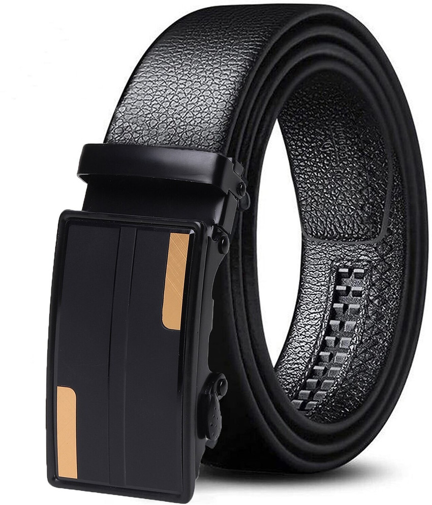 METRONAUT Men Black Artificial Leather Texas Leatherite Belt