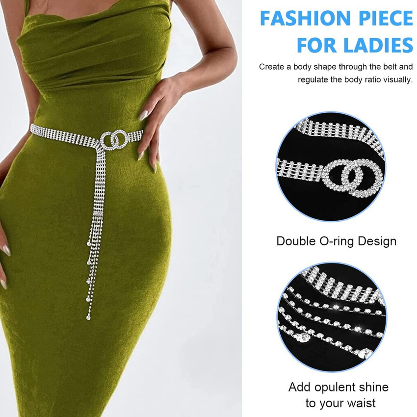Silver metal belts for dresses clearance