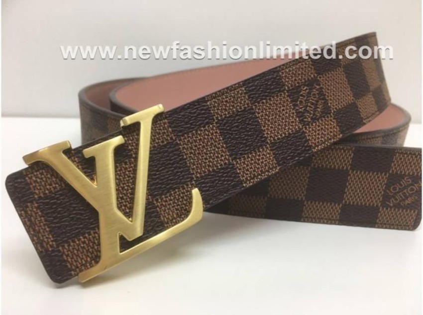 Louis Vuitton Checks Brown Gold Belt