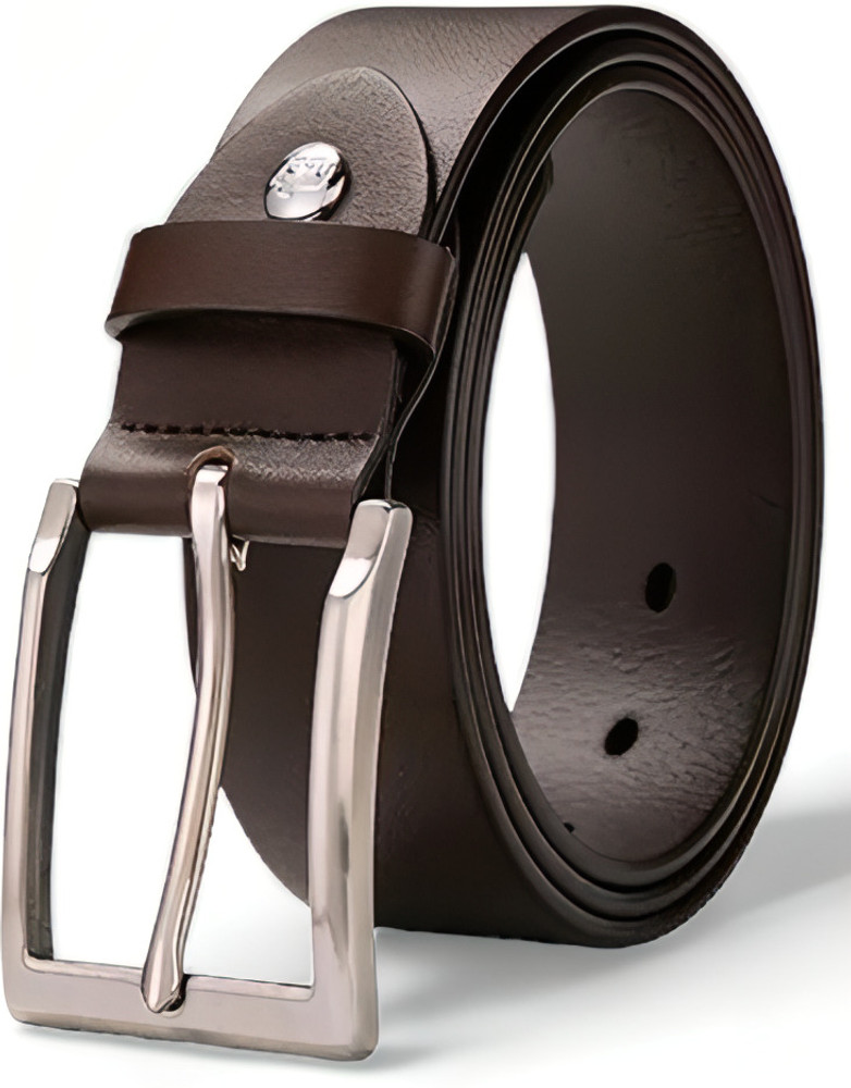 ZORO Men Formal Casual Party Evening Brown Genuine Leather Belt