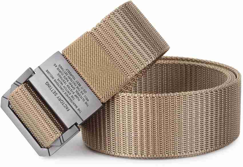 Roadster Men Women Beige Canvas Belt Cream Price in India