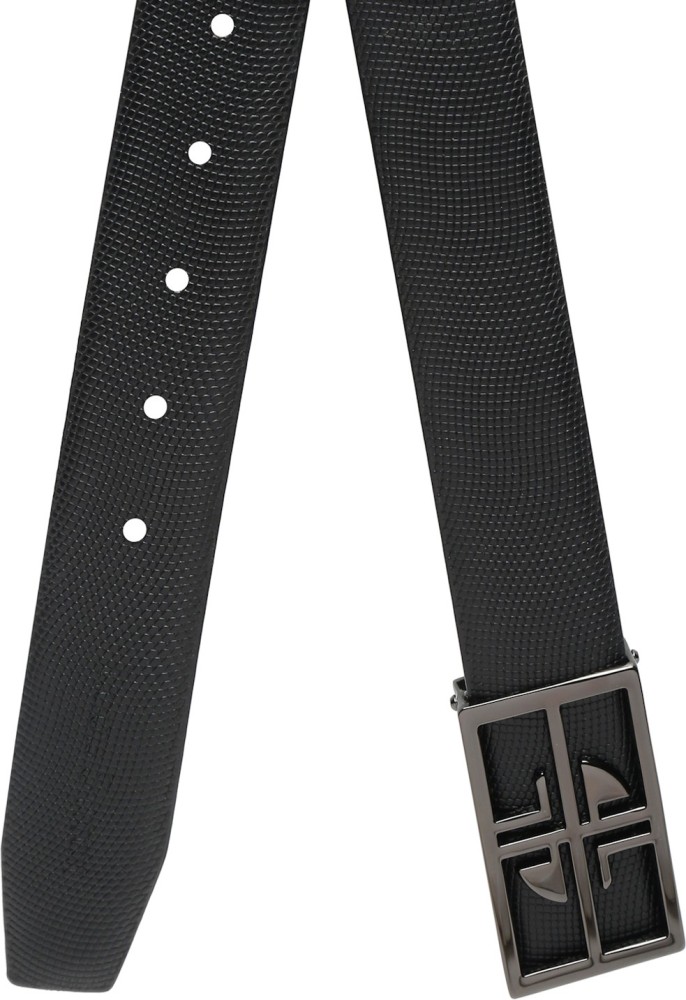 LOUIS STITCH Men Formal Black Genuine Leather Belt HK Chrome - Price in  India