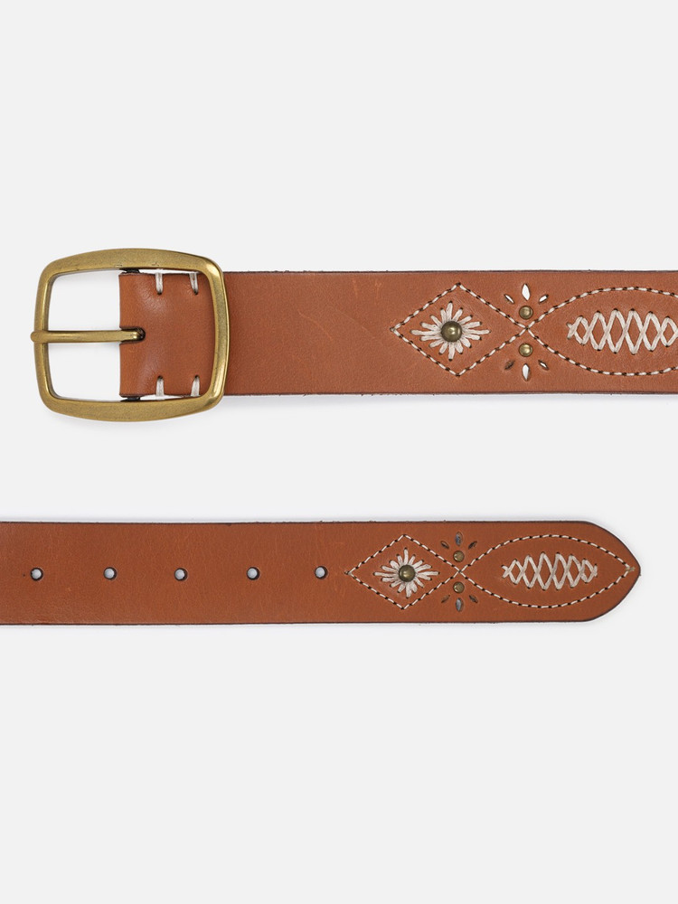 American Eagle Outfitters Women Casual Brown Genuine Leather Belt Brown Price in India Flipkart