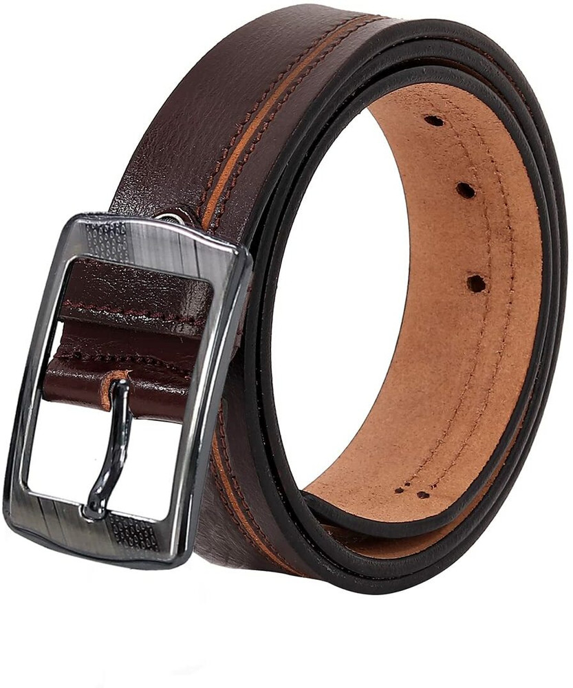 Fly Fashion Men Formal Casual Party Brown Genuine Leather Belt BROWN Price in India Flipkart