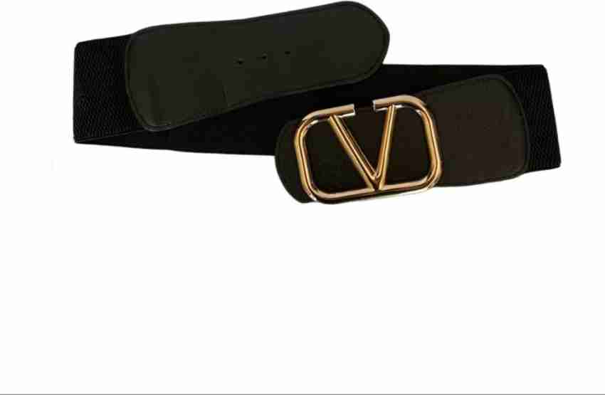 Hooke Men Formal, Casual, Evening, Party Black, Gold Genuine Leather Belt  Black - Price in India