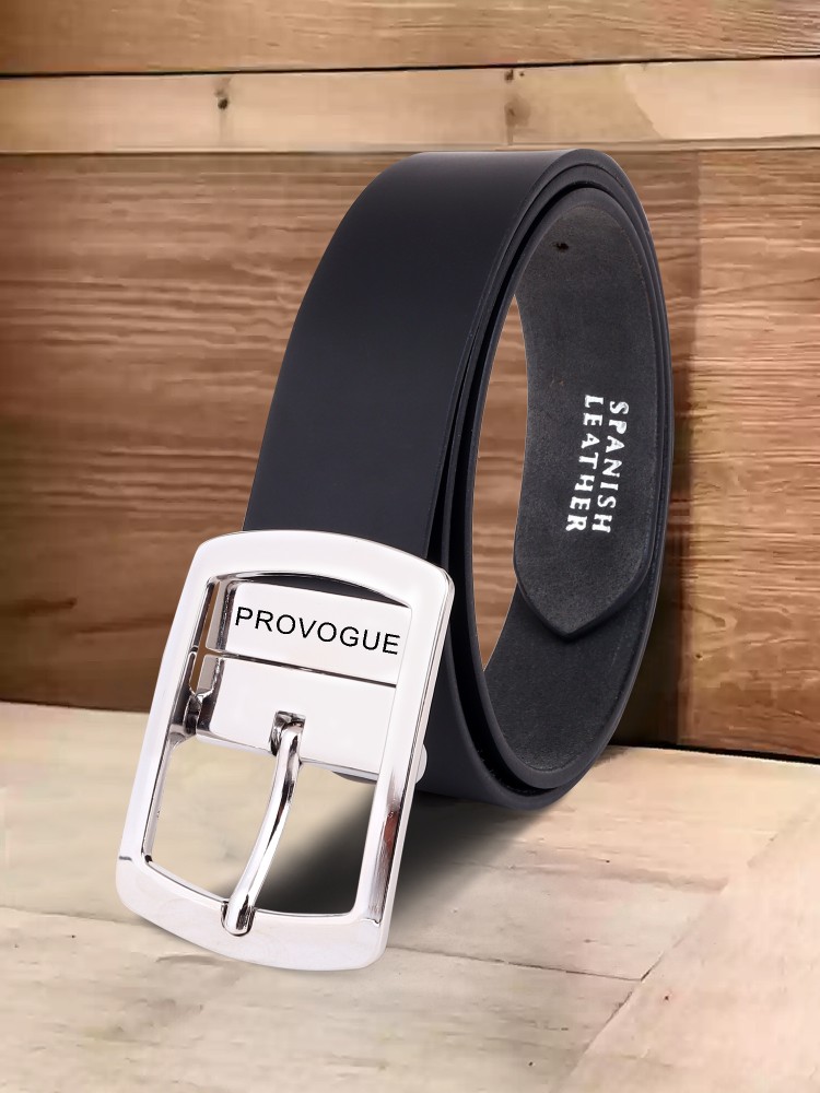 PROVOGUE Men Formal Black Genuine Leather Belt Black Price in India Flipkart