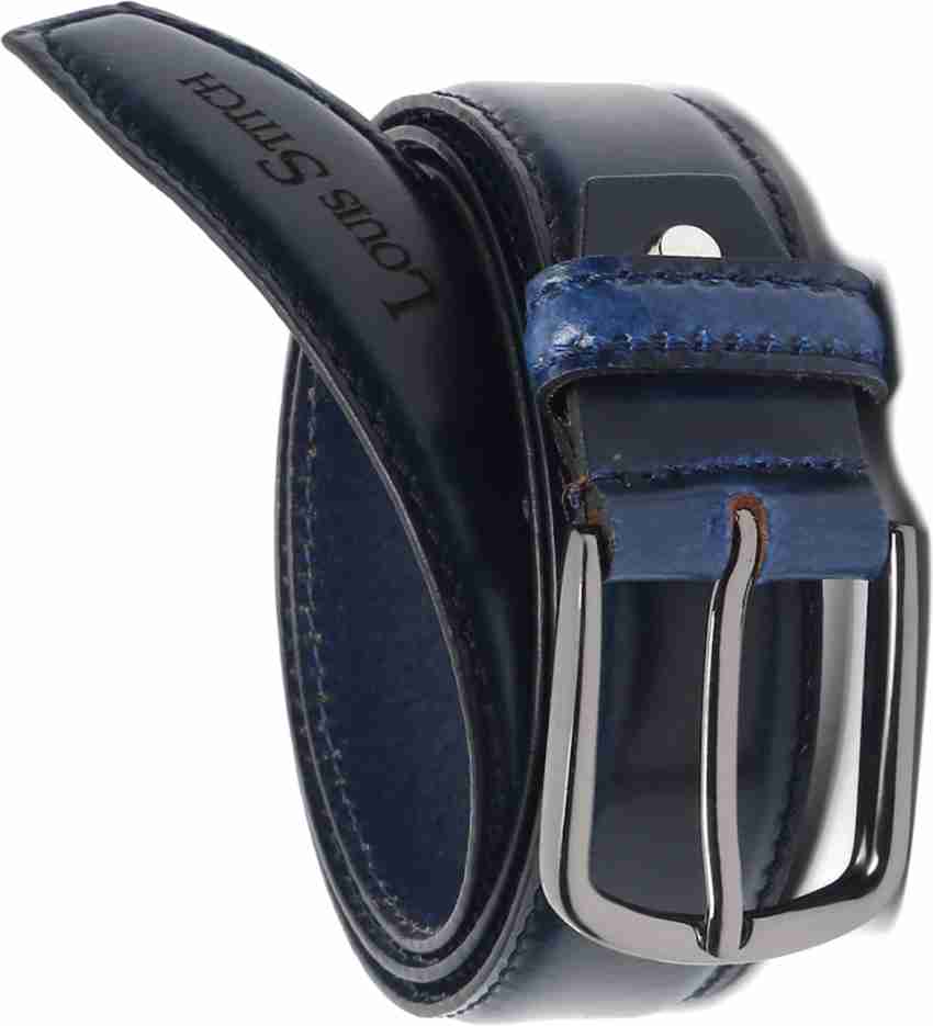 Louis Stitch Men Formal Blue Genuine Leather Belt