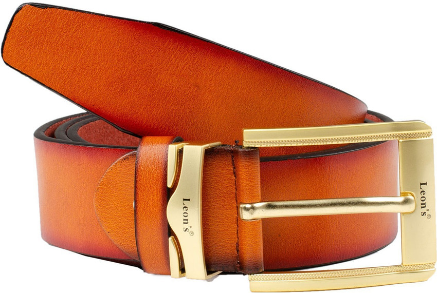 Orange shop leather belt
