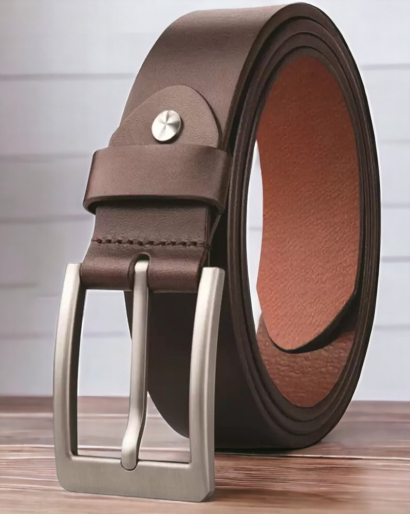 PROVOGUE Men Black Genuine Leather Belt Brown Price in India Flipkart