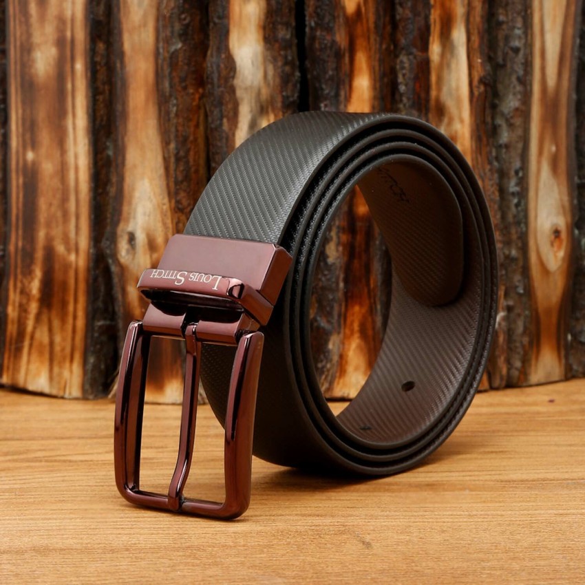 Buy LOUIS STITCH Men's Italian Leather Reversible Belt 1.25 inch