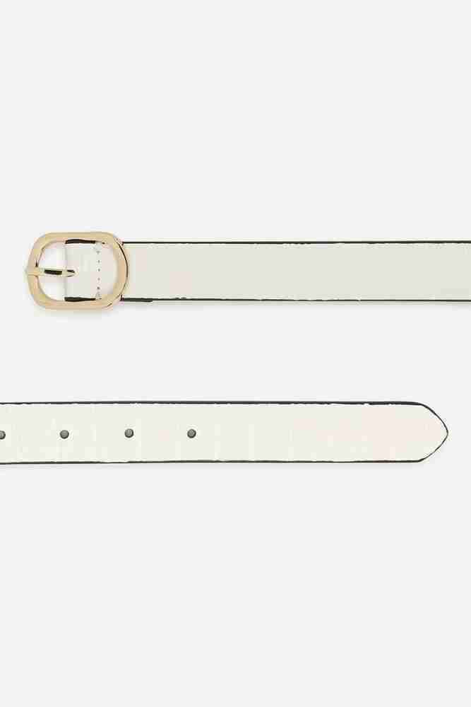 FOREVER 21 Women Casual White Genuine Leather Belt White Price in India Flipkart
