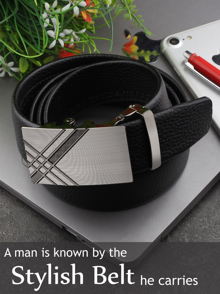 Leather Auto Lock Buckle Belt for Men