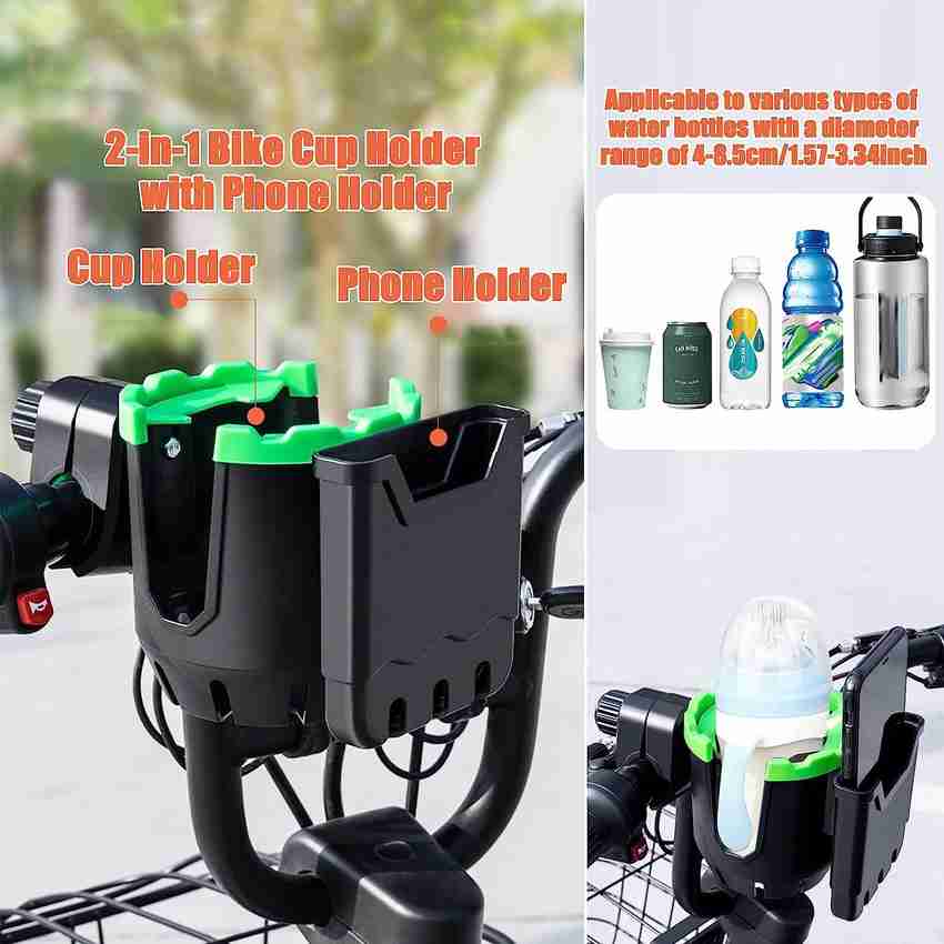 RETRACK 2 in 1 360 Rotating Universal Bike Cup Holder with Phone
