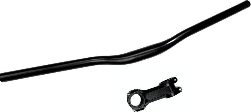 FLJI 660mm MTB Long Handlebar and 80mm Stem combo 31.8mm for Cycle