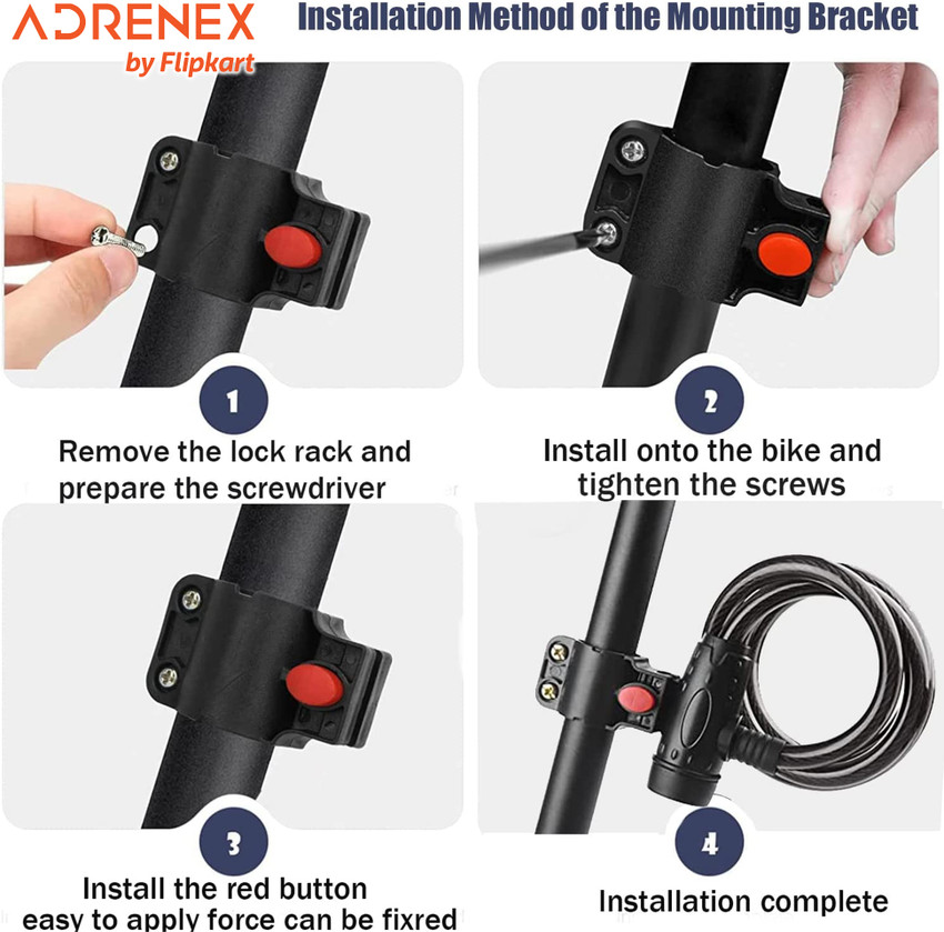 Adrenex by Flipkart Heavy Duty Multipurpose Cable Key Lock for Cycle Bike Luggage Helmet Cycle Lock Price in India Buy Adrenex by Flipkart Heavy Duty Multipurpose Cable Key Lock for Cycle