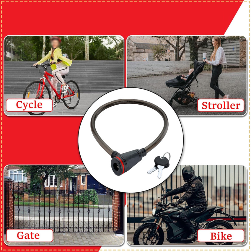 HELENSON Bike Locks Cable Lock Cycle Locks Helmets or Scooters Pack of 2 Cycle Lock Price in India Buy HELENSON Bike Locks Cable Lock Cycle Locks