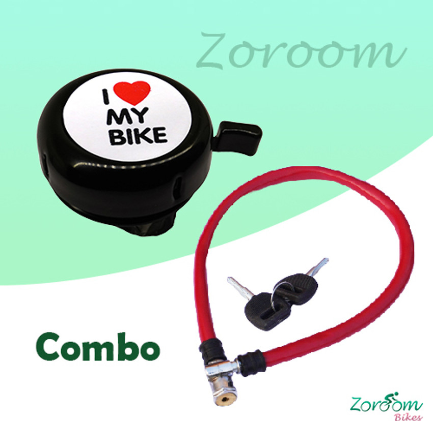 Zoroom Combo Anti Theft Cable Lock with Cycle Bell Cycle Lock Price in India Buy Zoroom Combo Anti Theft Cable Lock with Cycle Bell Cycle Lock online at Flipkart
