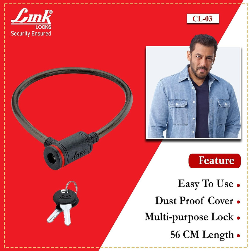 Link Cycles Bikes and Scooters CL 03 Cable Lock Buy Link Cycles Bikes and Scooters CL 03 Cable Lock Online at Best Prices in India Sports Fitness Flipkart